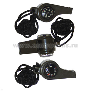 Свисток пластмассовый с компасом и термометром