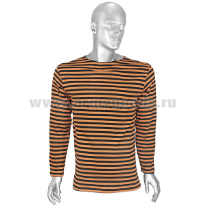 Тельняшка лет. х/б кулирка оранжево-черная