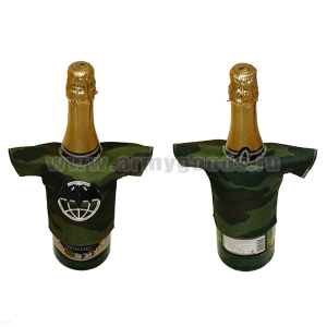 Рубашечка на бутылку сувенирная вышитая Летучая мышь (кмф)