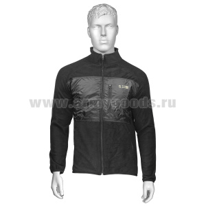 Кофта тактическая 5.11/JOOKER флисовая без капюшона ЧЕРНАЯ