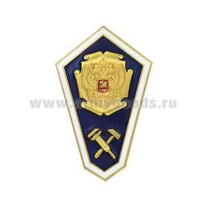 Значок мет. Гробик Среднее техническое образование (орел РФ на фоне свитка)