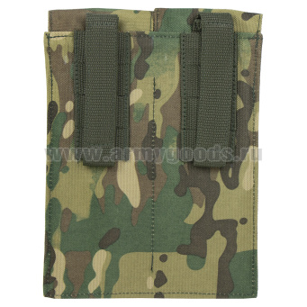 Подсумок закрытого типа горизонтальный для 2 маг АК ("мультикам") (с системой крепления "MOLLE") 