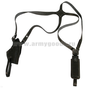 Кобура оперативная под ПМ вертикальная с запасной обоймой ОК-1-Н (черная)