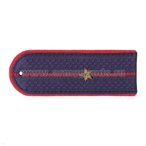 Погоны Полиции (ОВД) темно-синие с красн. кантом (на китель) канитель (мл. лейтенант)