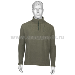 Кофта тактическая флисовая без капюшона оливковая (один нагрудный карман)