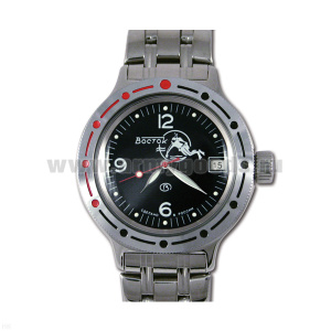 Часы наручные механич. "Амфибия" (водонепроницаемые 200 м, автоподзавод, противоударные)