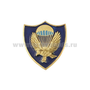 Значок мет. Орел ВДВ с парашютом (щит) мал., на пимсе
