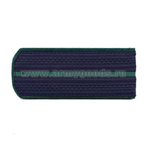 Погоны иссиня-черн. (зел. кант) 1 зел. пр. (ПС ФСБ кит.) р-р 12 см