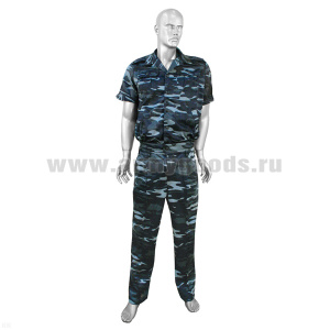 Костюм лет. Сетка (на пуг) кмф 4-хцв серый (кор.рук.)