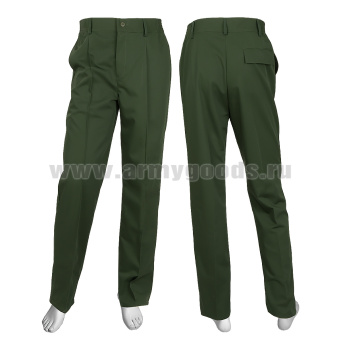 Брюки лет. оливковые ткань "патруль" (к офисному костюму)