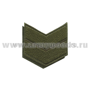 Нашивки вышит. (оливк. фон, оливк. вышивка) для контрактников 10 год (на липучке)