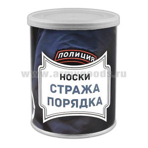 Сувенир Носки стража порядка (носки в банке) цвет черный, разм. 27