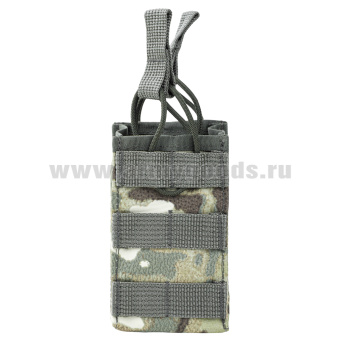 Подсумок открытого типа вертикальный для 2 маг АК ("мультикам") (с системой крепления "MOLLE") 