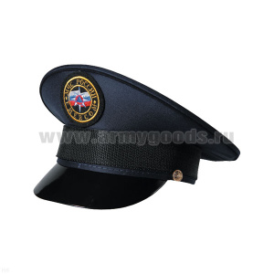 Фуражка МЧС синяя, с шевроном (жесткий кант) модель "Пилот"