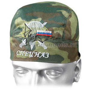 Бандана сшитая "флора" с вышивкой Спецназ