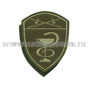 Шеврон вышит. Росгвардия Уральский ВО (Медицинские в/ч) полевой на липучке