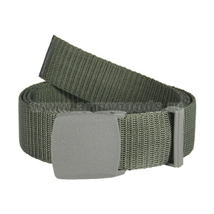 Ремень брючный тесьма (ширина 37 мм) с пластиковой пряжкой-зажимом оливковый