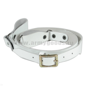 Ремень плечевой кожаный белый