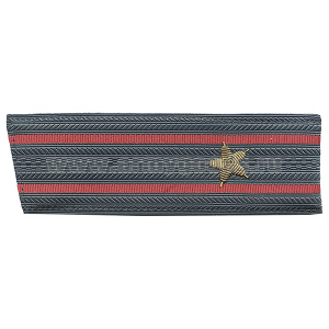 Погоны серые 2 красн. пр., вышит. канителью (майор) со скосом