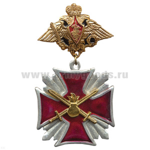 Медаль Сухопут. войска нов/обр (серия Стальной крест) (на планке - орел РА)