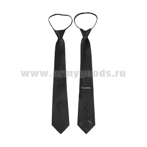 Галстук-регат простой черн. (100% иск. шелк (8см)