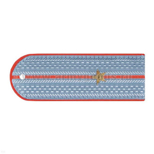 Погоны Полиции (ОВД) серо-голубые с красн. кантом (на рубашку) канитель (мл. лейтенант)