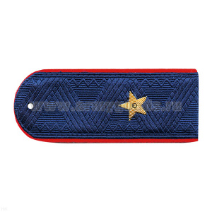 Погоны Внутренней службы МВД генерал-майор на китель (синие с красным кантом) ст/обр