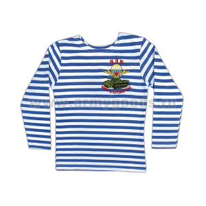 Тельняшка лет. голубая с вышивкой на груди ВДВ (Никто, кроме нас) детская