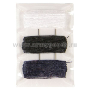 Хозпакет ВМФ (эконом) в индивидуальной упаковке (2 иглы/1 игла, нитки - 3 цвета по 5 м)