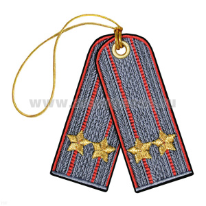 Брелок вышитый Погончики Милиция (подполковник)
