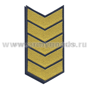 Нашивки вышит. (иссиня-черн. фон, желт. вышивка) для контрактников 25 год (на липучке)