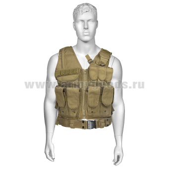 Жилет разгрузочный тактический (с кобурой) бежевый