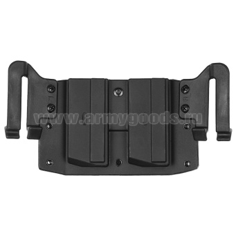 Подсумок тактический под 2 магазина Пистолета Ярыгина (ПЯ) ударопрочный полиамид (черный)
