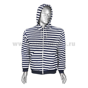 Толстовка белая в синюю полоску (р-ры с 44 по 58)