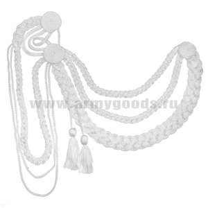 Аксельбант ДМБ "флаг" (белый)