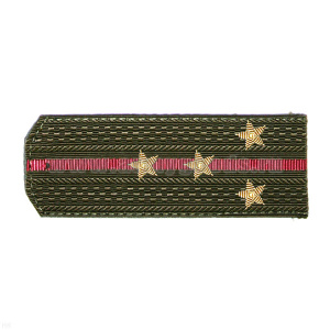 Погоны ВВ оливк. с 1 крап. просв., вышит. канителью (капитан)