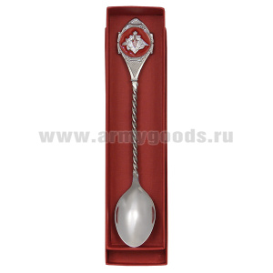 Ложка чайная сувенирная МО (красный фон)