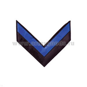 Шеврон пластизолевый Казачий угол (син., черн.)