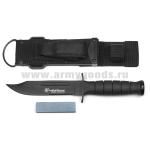 Нож Smith&Wesson CKSUR4 в пластиковых ножнах с точильным камнем (R4) общая длина 26 см