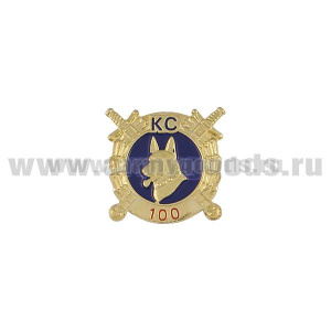 Значок мет. 100 лет КС (кругл., хол. эм.) на пимсе