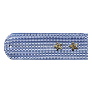 Погоны Полиция нов/обр без канта серо-голуб. вышит. канителью (прапорщик)