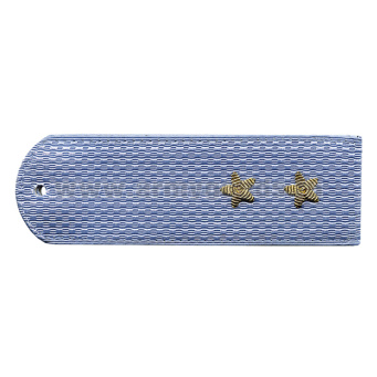 Погоны Полиция нов/обр без канта серо-голуб. вышит. канителью (прапорщик)