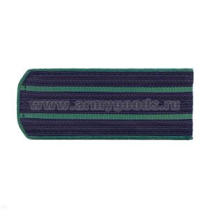 Погоны иссиня-черн. (зел. кант) 2 зел. пр. (ПС ФСБ кит.) р-р 12 см