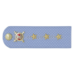 Погоны Полиции (ОВД) на голубую рубашку (без канта), укомпл. мет. фурнитурой (ст. прапорщик) пластик