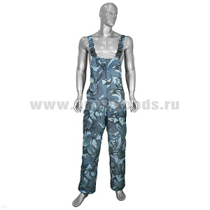 Брюки зимние (полукомбинезон) мод. S "кукла" серая (ткань "оксфорд")