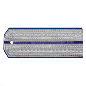 Погоны казачьи серебристые с вас. кантом с 1 вас. просв. (оренбургское казачество) р-р 55х140 мм