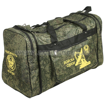 Сумка складная (твердая ткань) большая 60 л "русская цифра" Войска связи (Надежность всегда)