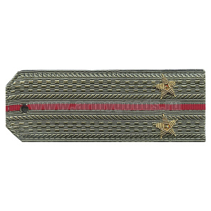 Погоны светло-оливк. 1 красн. пр. (на рубашку) галунные вышит. канителью (лейтенант)