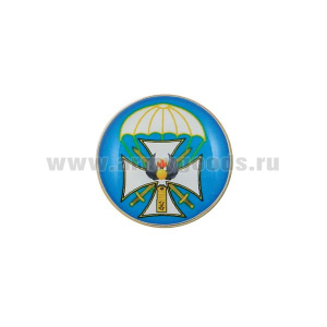 Значок мет. Школа прапорщиков ВДВ (мал., круглый, смола, на пимсе)