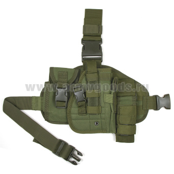 Кобура тактическая набедренная большая оливковая
